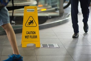 Wet floor sign