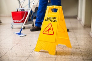 Wet floor sign